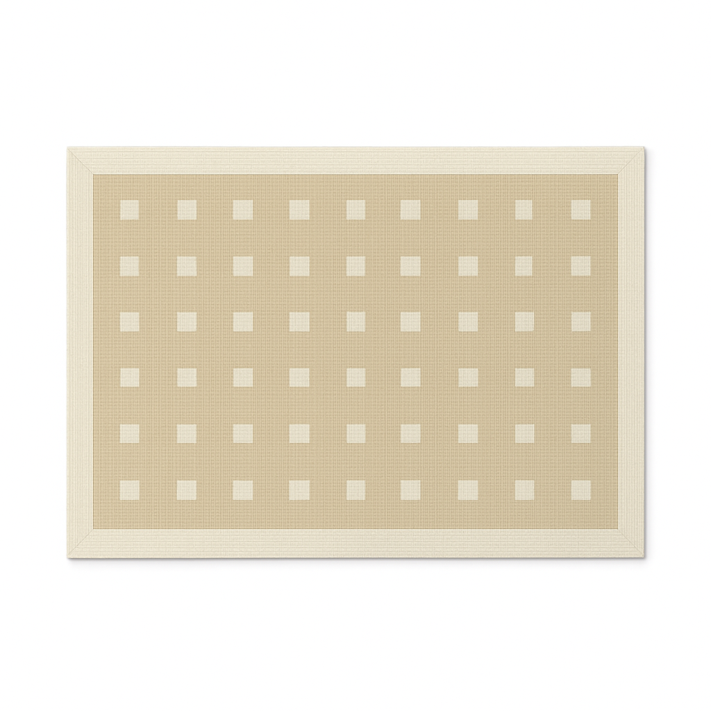 Diatomite Checkered Beige Bath Mat