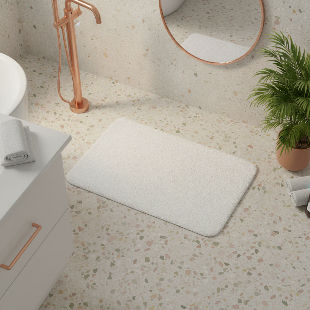 White Thick Bath Mat - care instructions