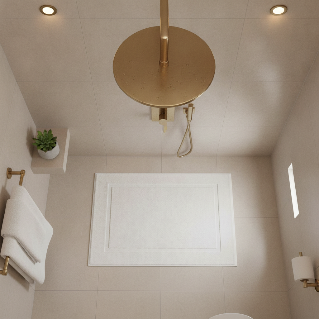 Cotton White Bath Mat