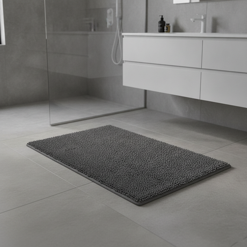 Caterpillar Gray Bath Mat