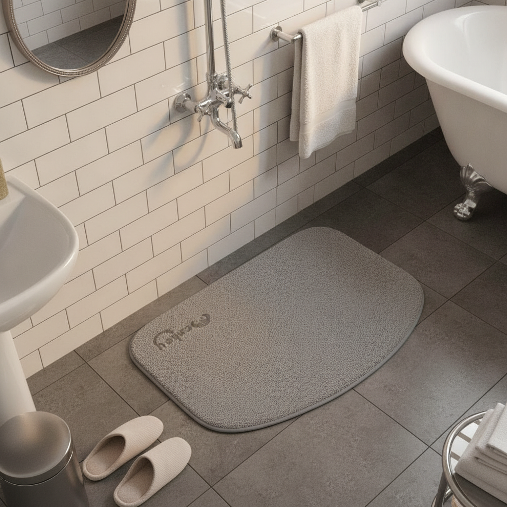 Half Moon Microfiber Bath Mat