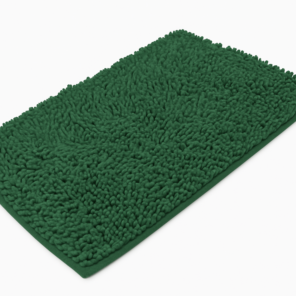 Caterpillar Green Dark Bath Mat