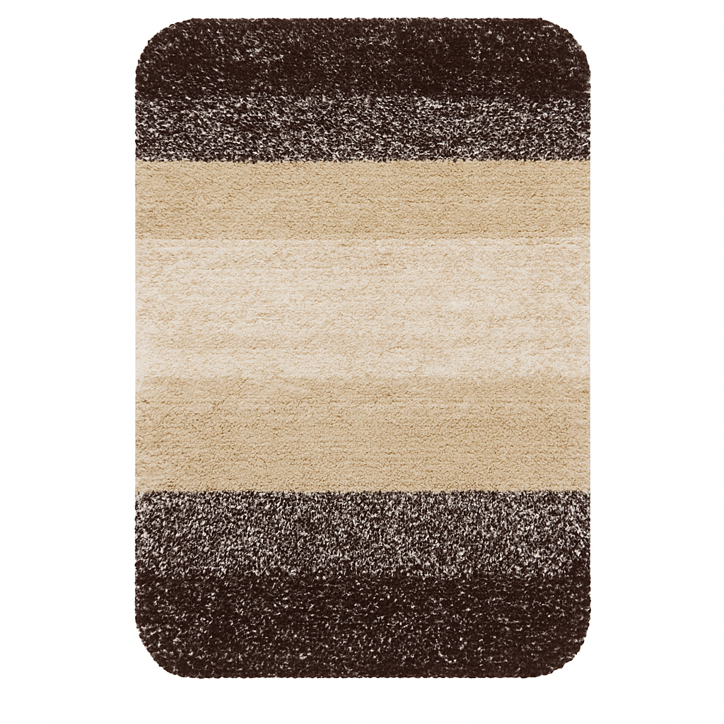 Beige Brown Bath Mat