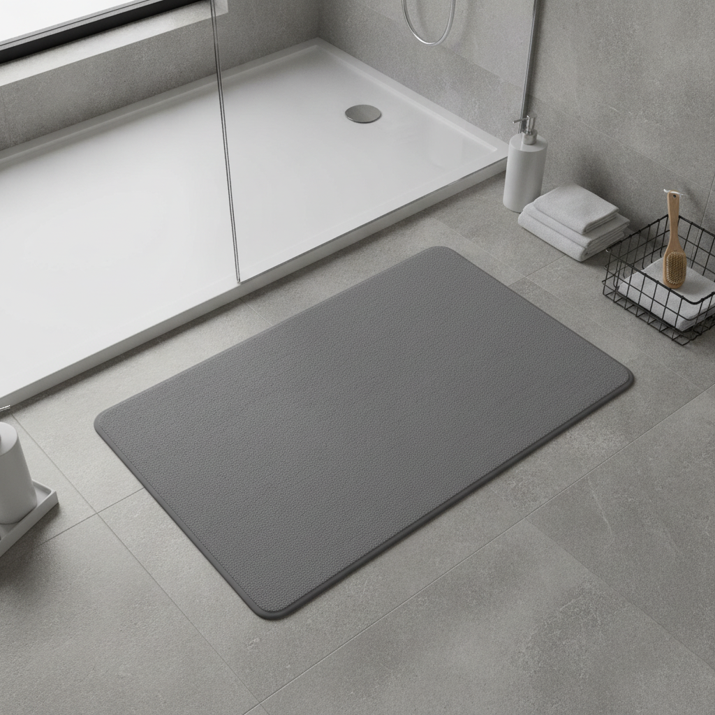 Stone Bathroom Rug - size comparison