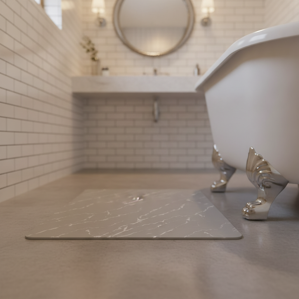 Effect Marble Bathroom Rug