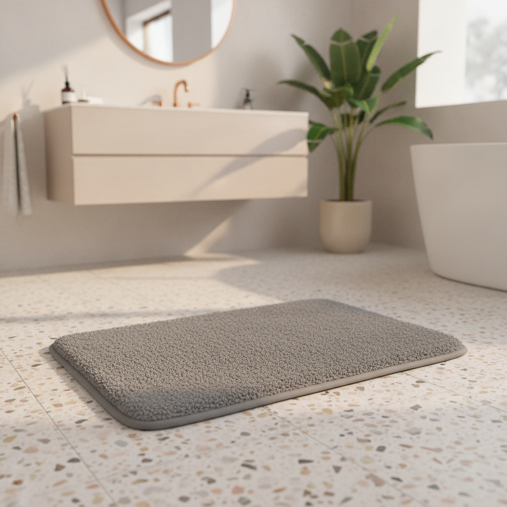 Thick Fluffy Bath Mat - close-up texture