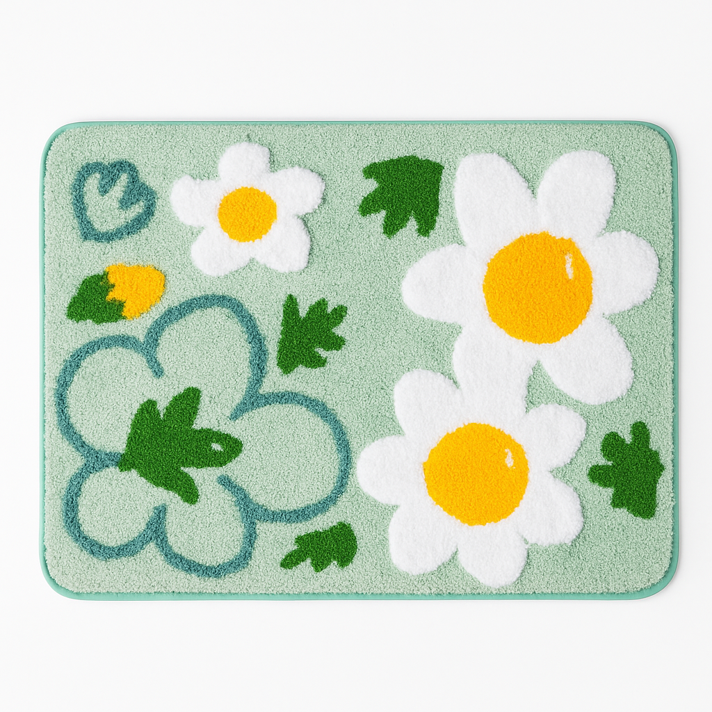 Pattern Flower Bath Mat