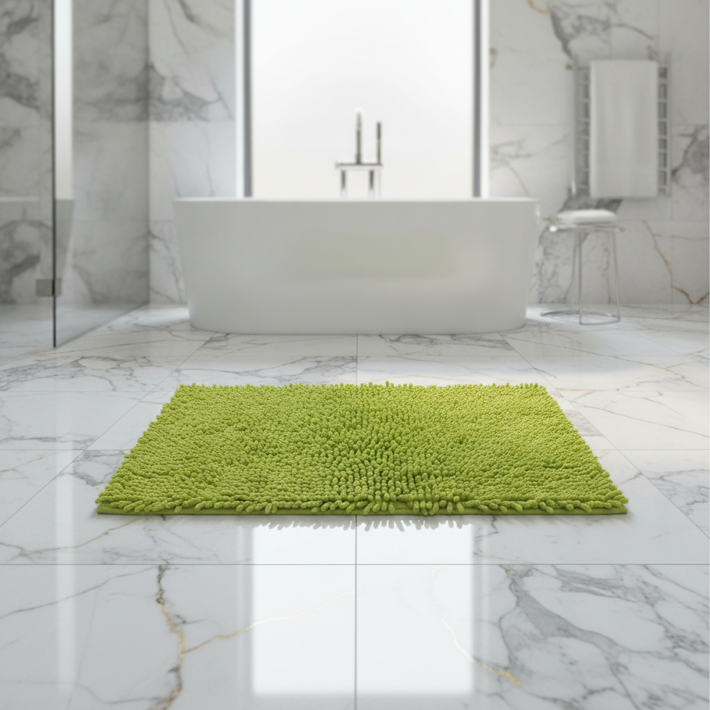 Caterpillar Green Bath Mat