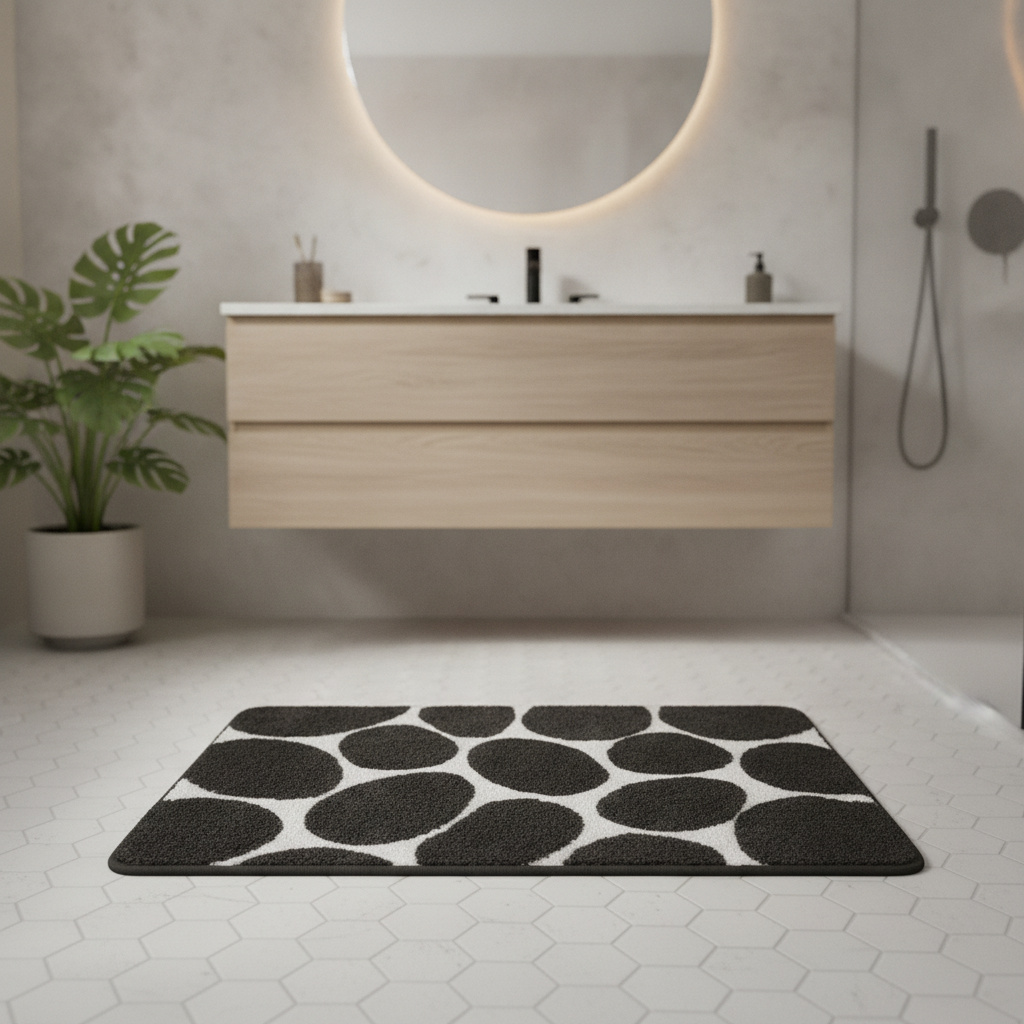 Memory Shape Pebble Bath Mat