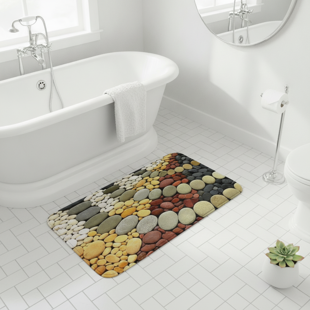 Pebble Pattern Bath Mat - care instructions