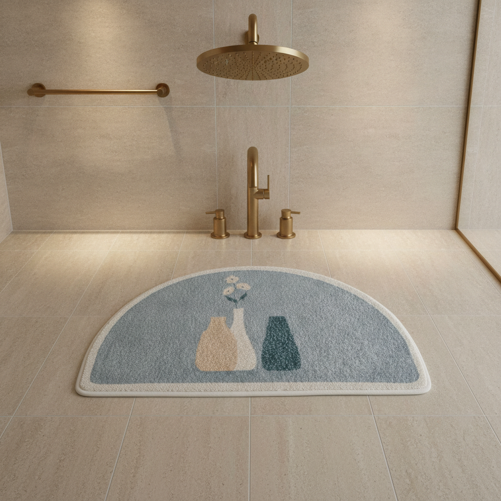 Half Moon Non-Slip Bath Mat