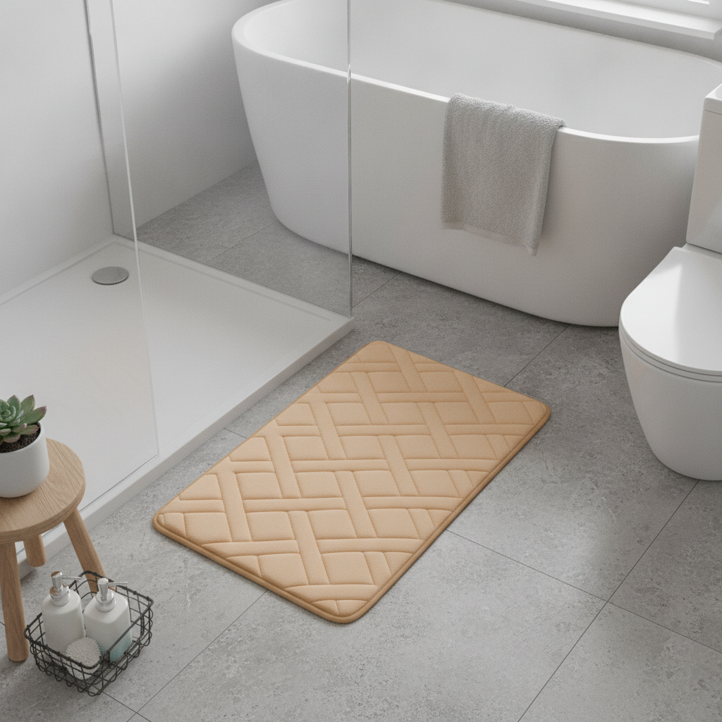 Thick Luxury Bath Mat - size comparison