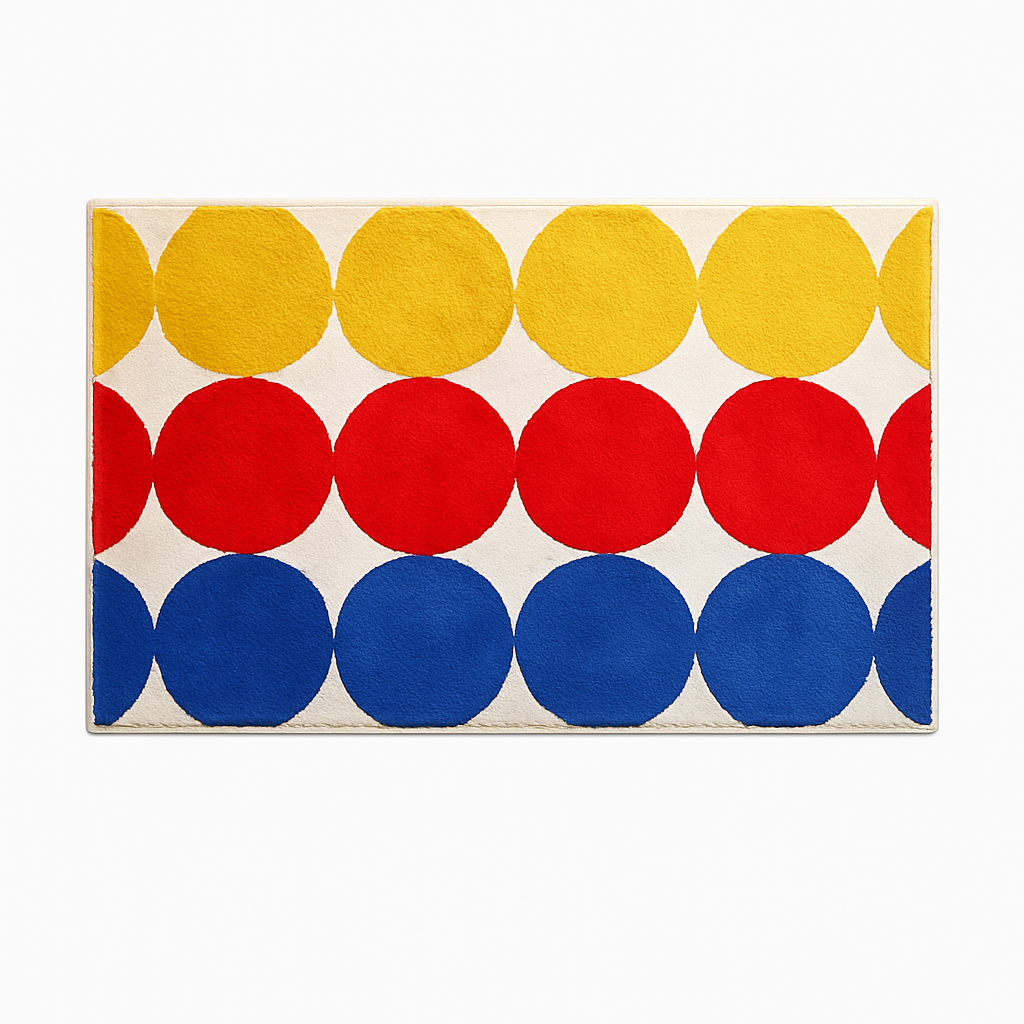 Rectangular With Round Color Bath Mat