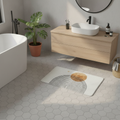 Large Brown Design Bath Mat
