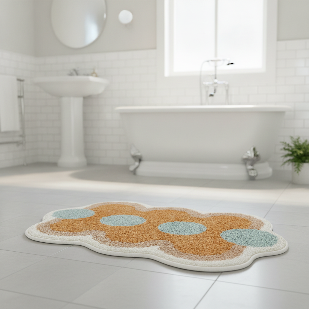 Orange Bathroom Rug