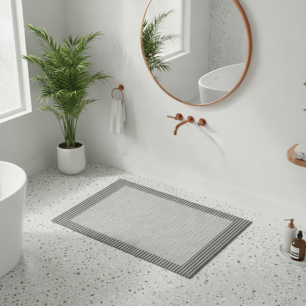 Gray Charcoal Bath Mat