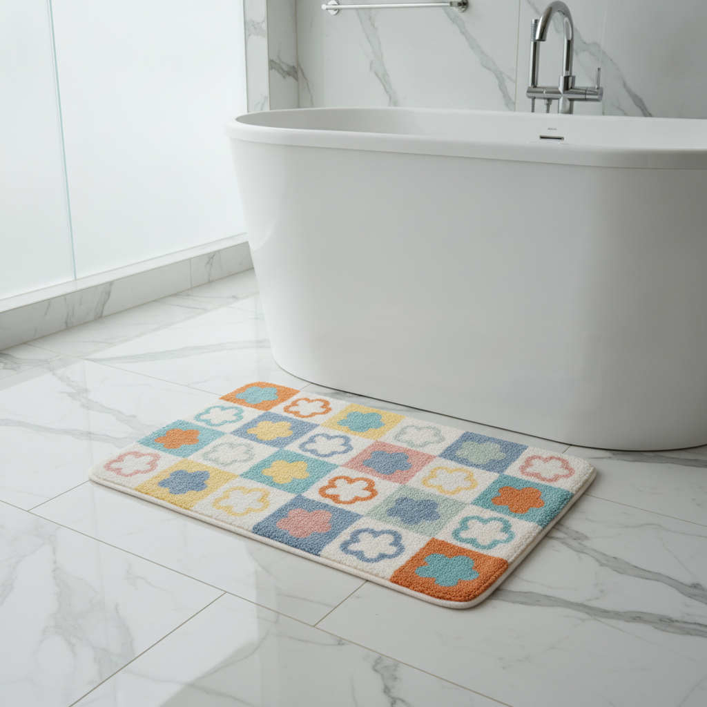 Flower Bath Mat