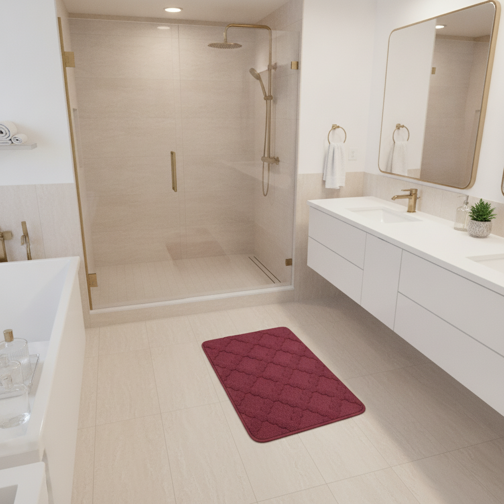 Absorbent Microfiber Bathroom Rug