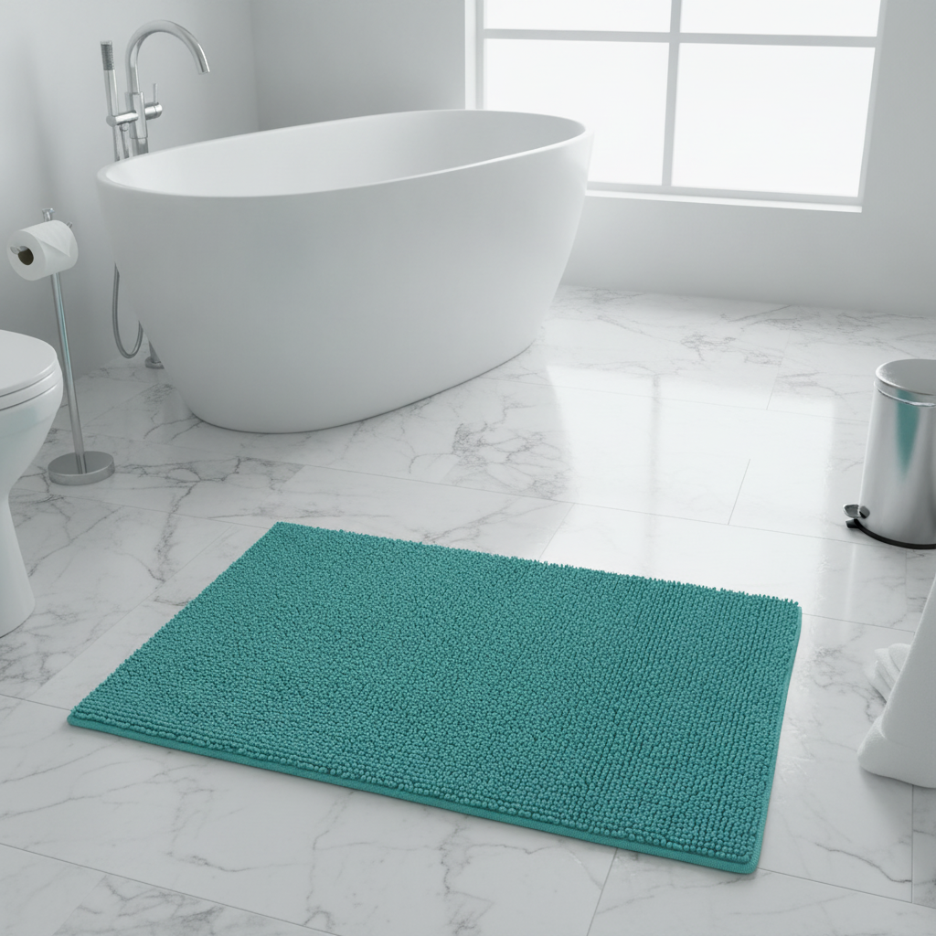 Caterpillar Turquoise Bath Mat
