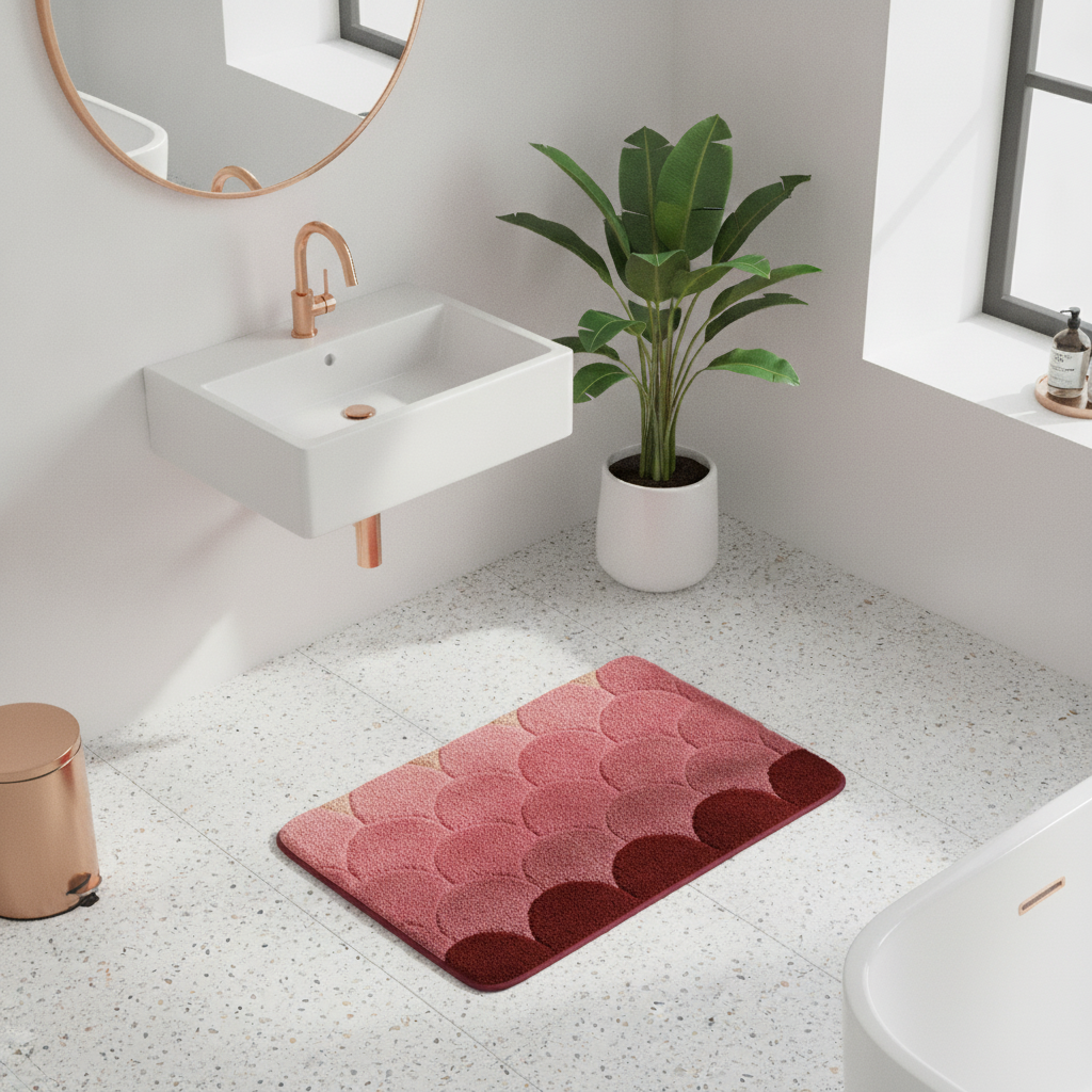 Design Pink Bath Mat