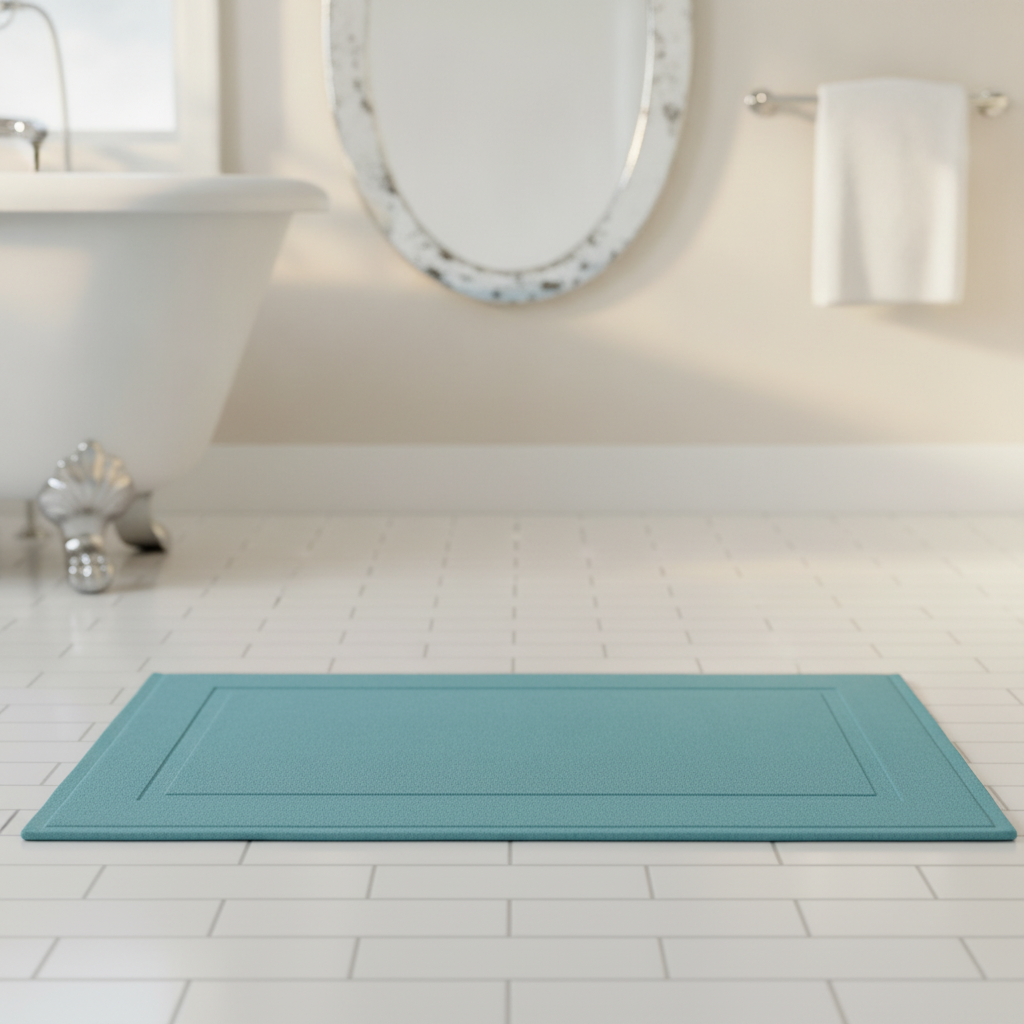 Cotton Blue Bath Mat