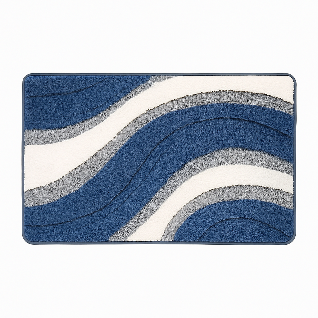 Blue Gray Bath Mat