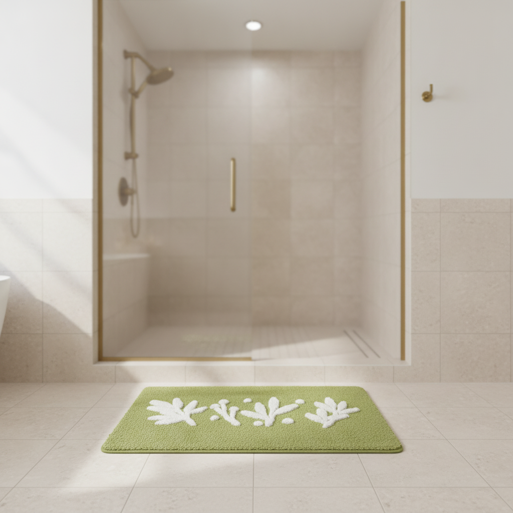 Green Olive Bath Mat