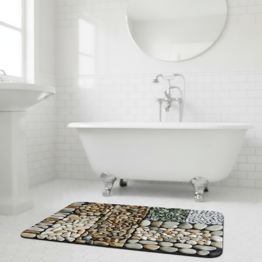 Pebble Pattern Bathroom Rug - product detail