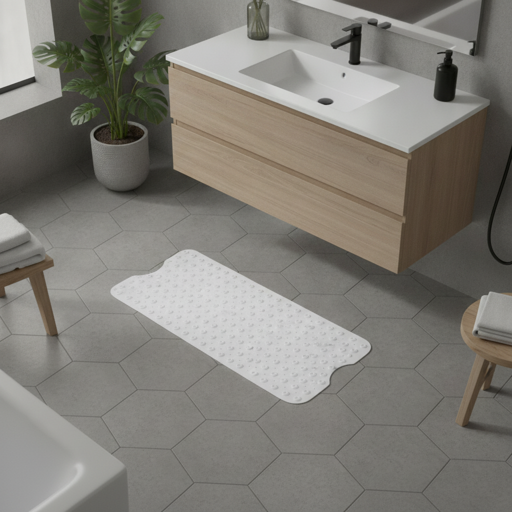 Bathrug White Bath Mat