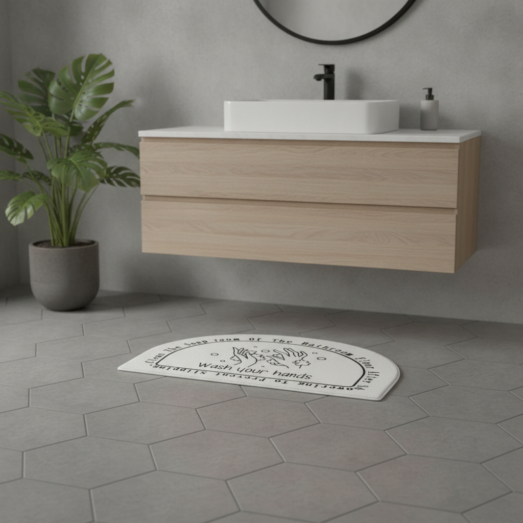 Half Moon Shower Mat
