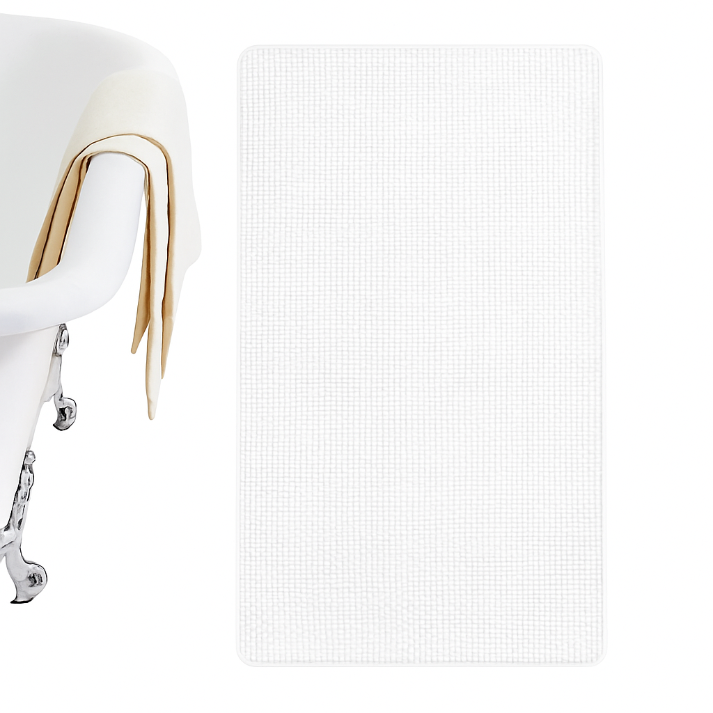 Caterpillar White Bath Mat