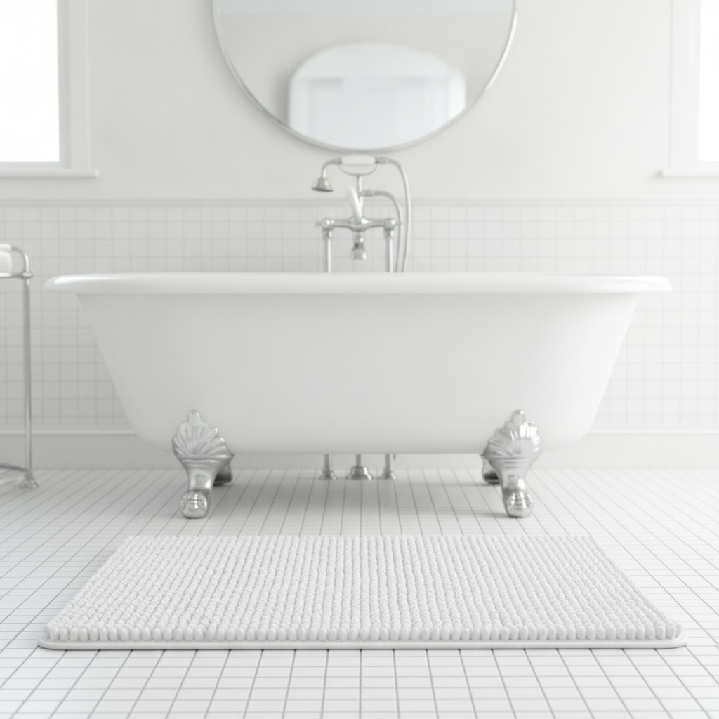 Non-Slip White Bath Mat - view 12