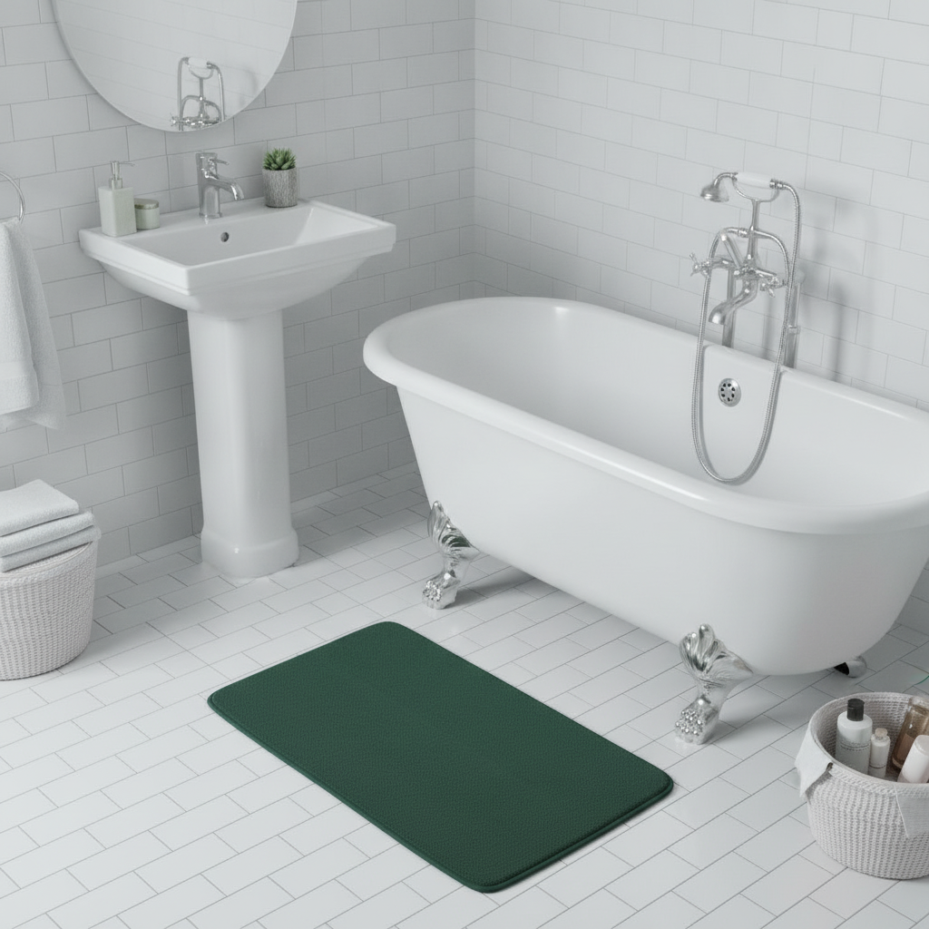 Green Bottle Bath Mat