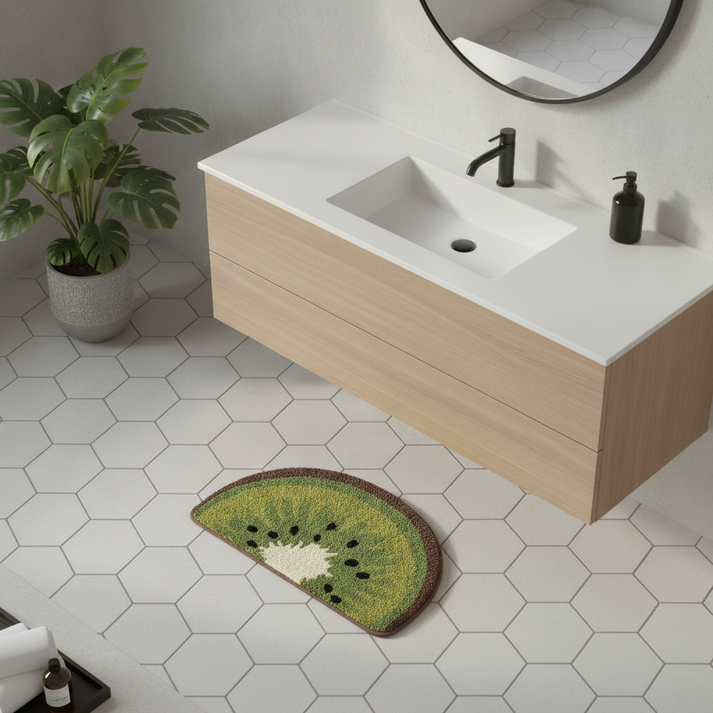 In Shape Half Moon Bath Mat