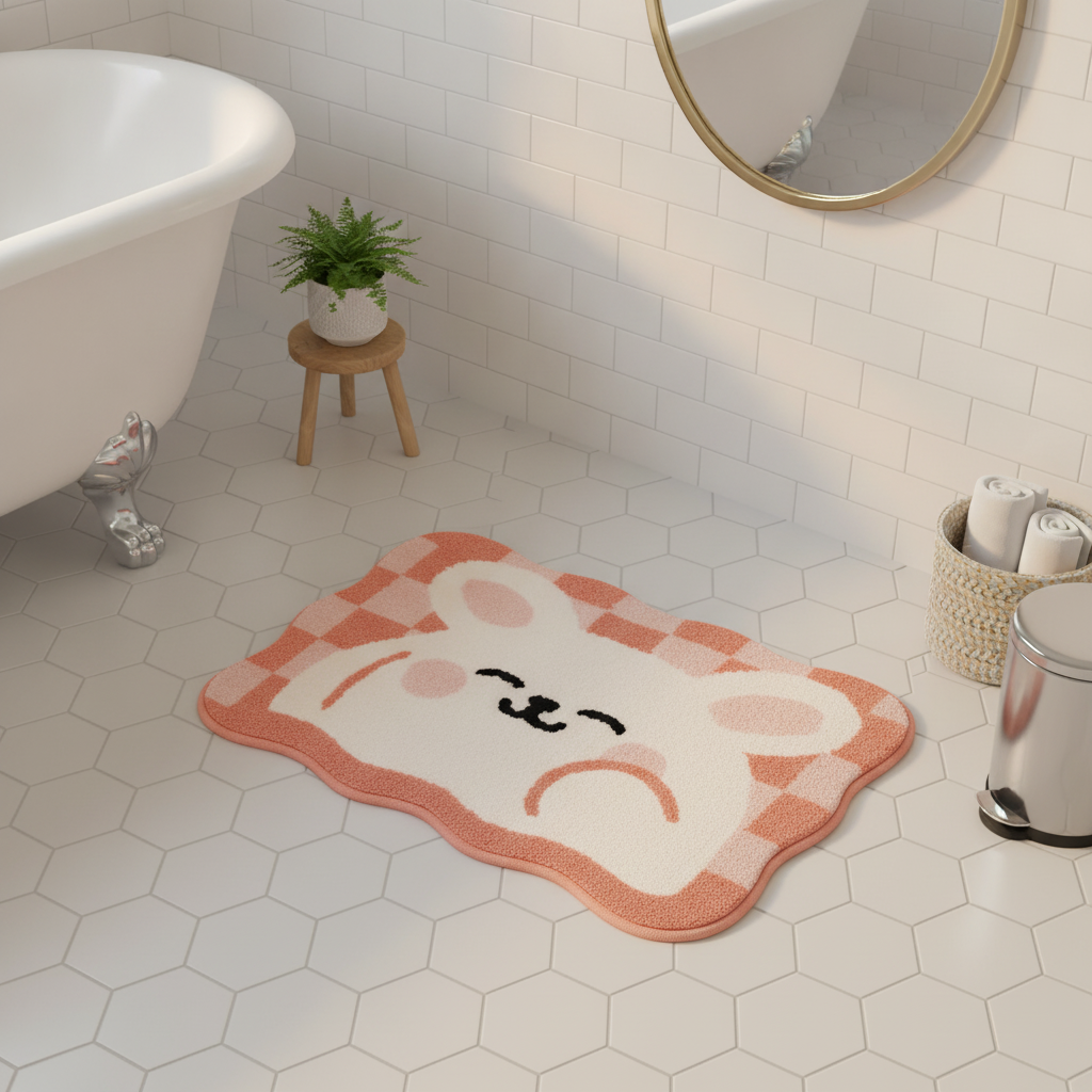 Checkerboard Bath Mat