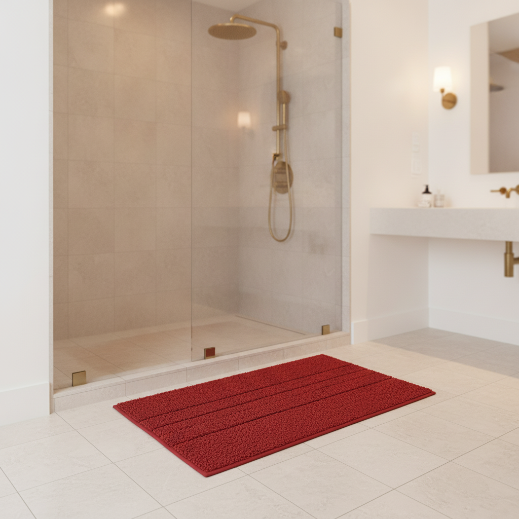 Large Red Bath Mat