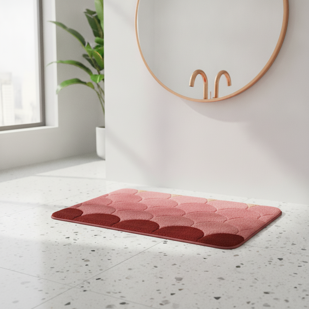 Design Pink Bath Mat