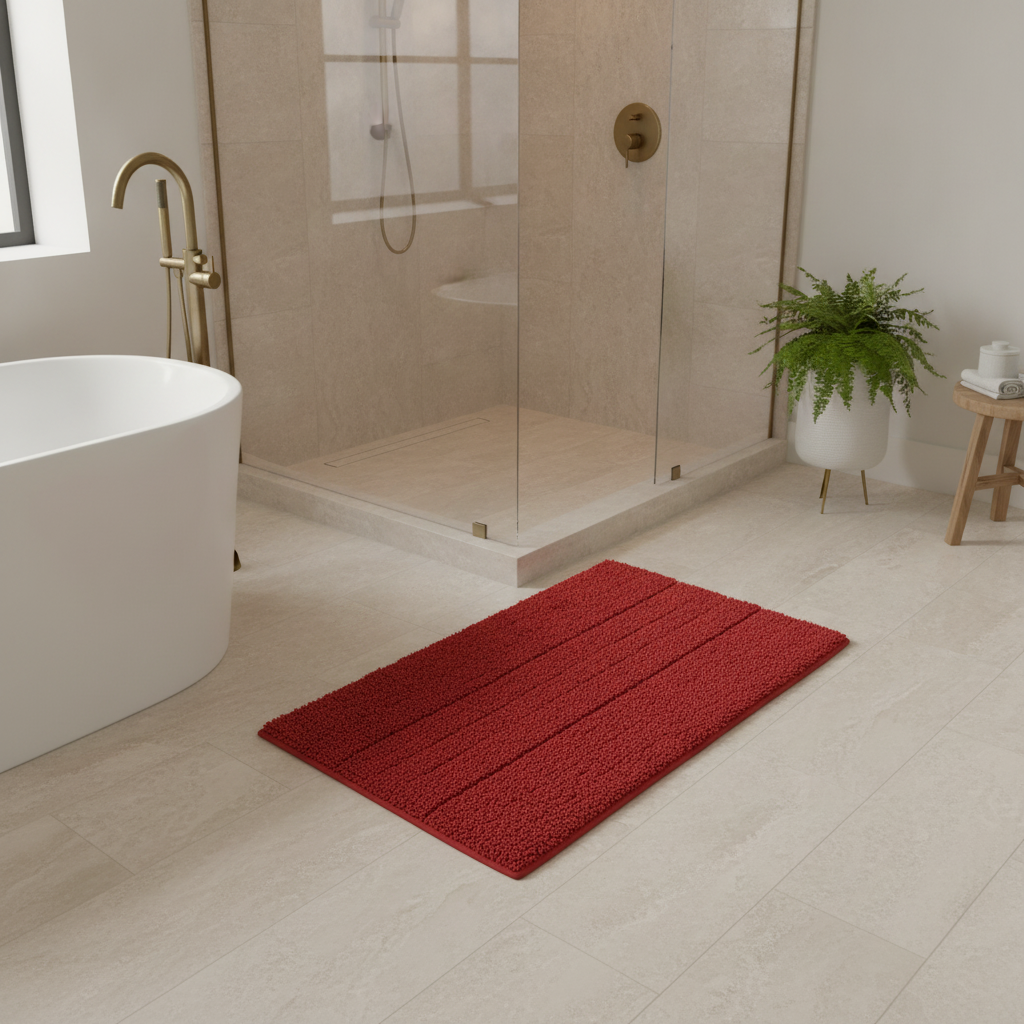 Large Red Bath Mat