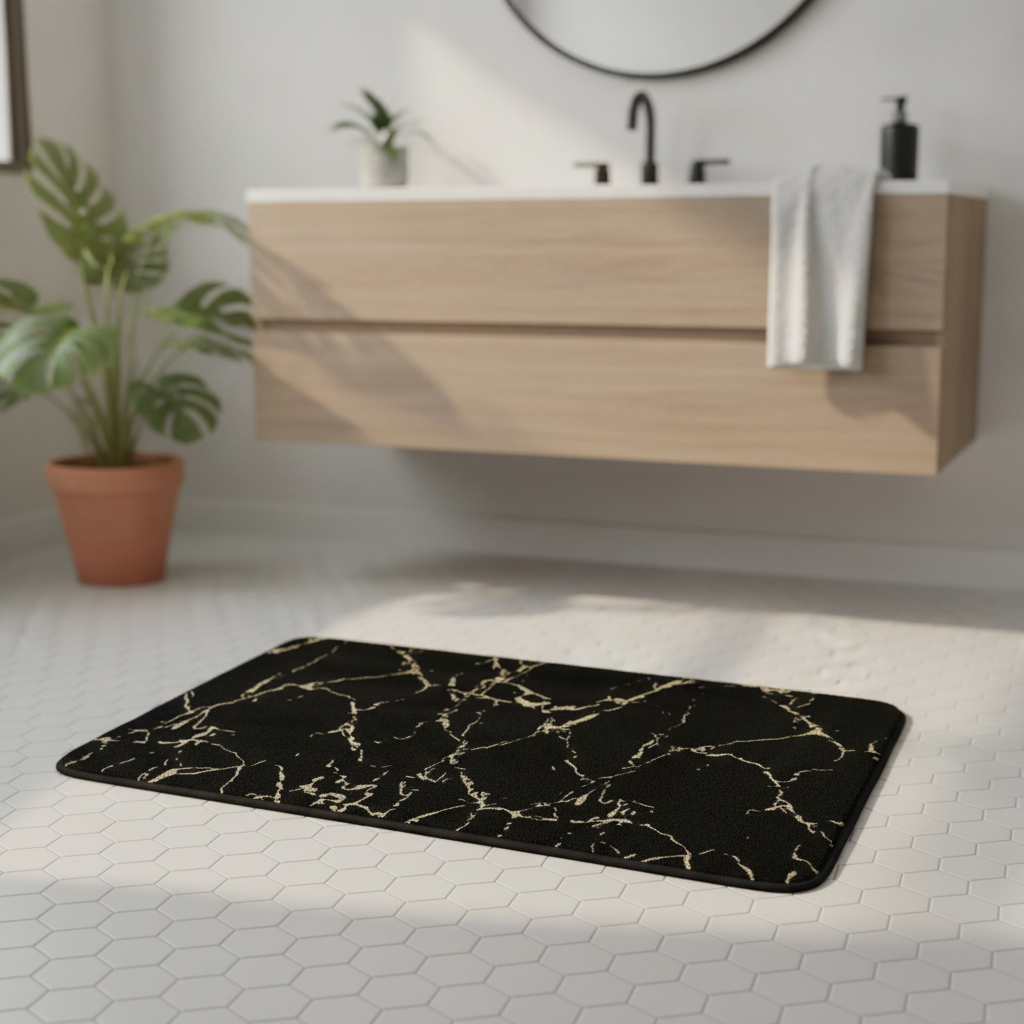 Effect Marble Bath Mat