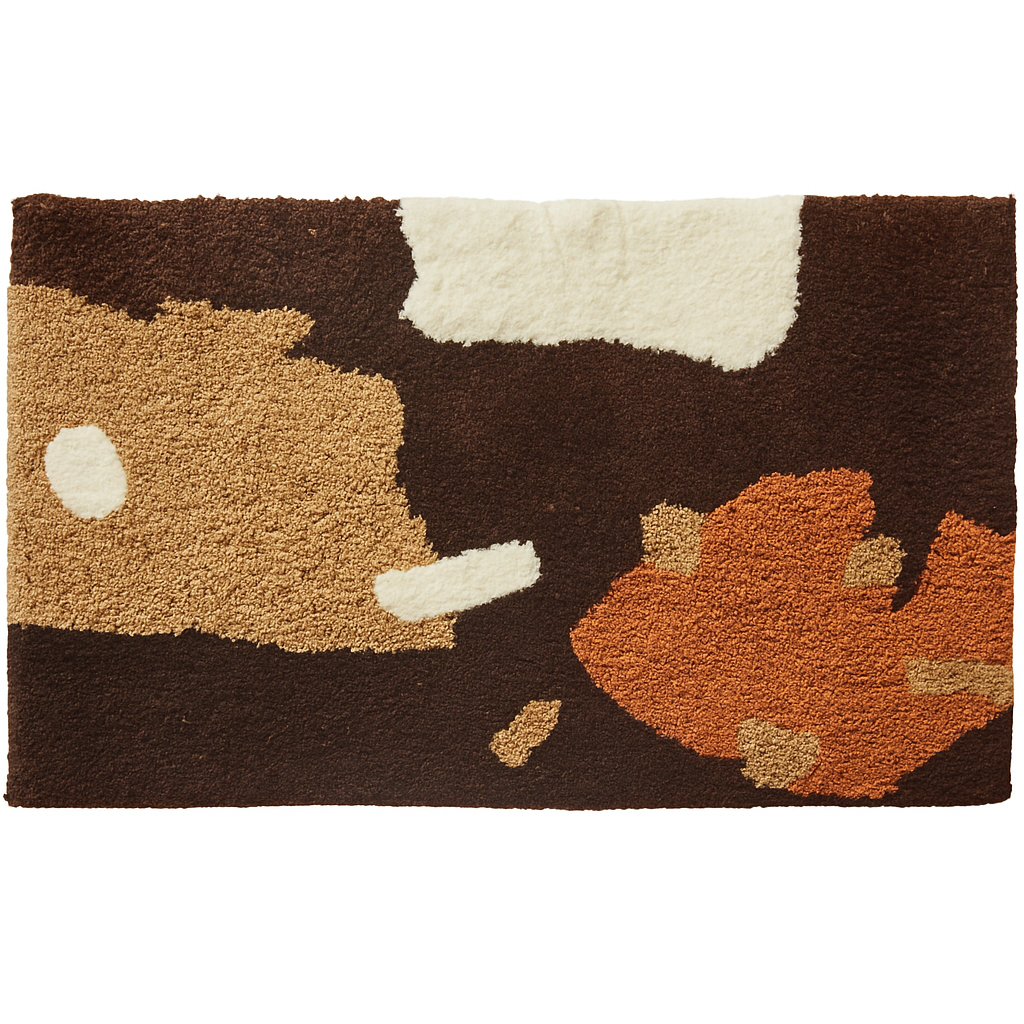 Thick Brown Beige Bath Mat