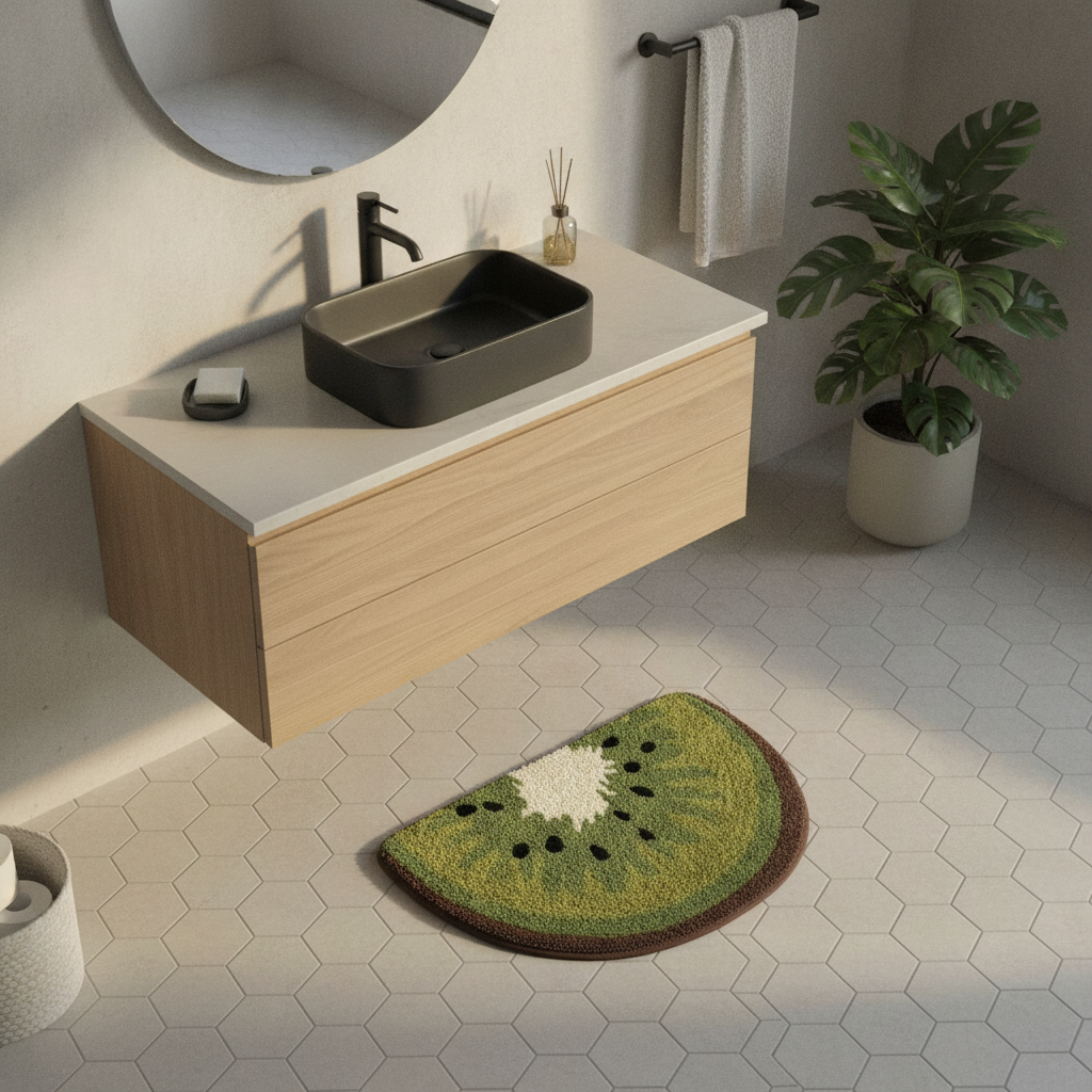 In Shape Half Moon Bath Mat