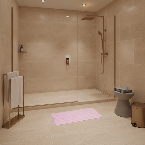 Bathtub Non-Slip Pink Bath Mat - product detail