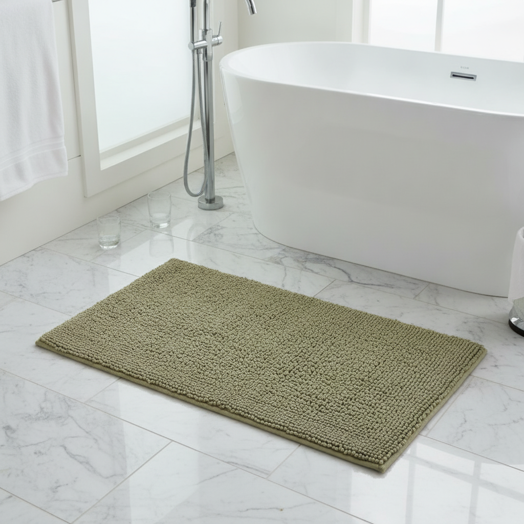 Green Kaki Bath Mat