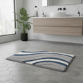 Original Gray White Bathroom Rug