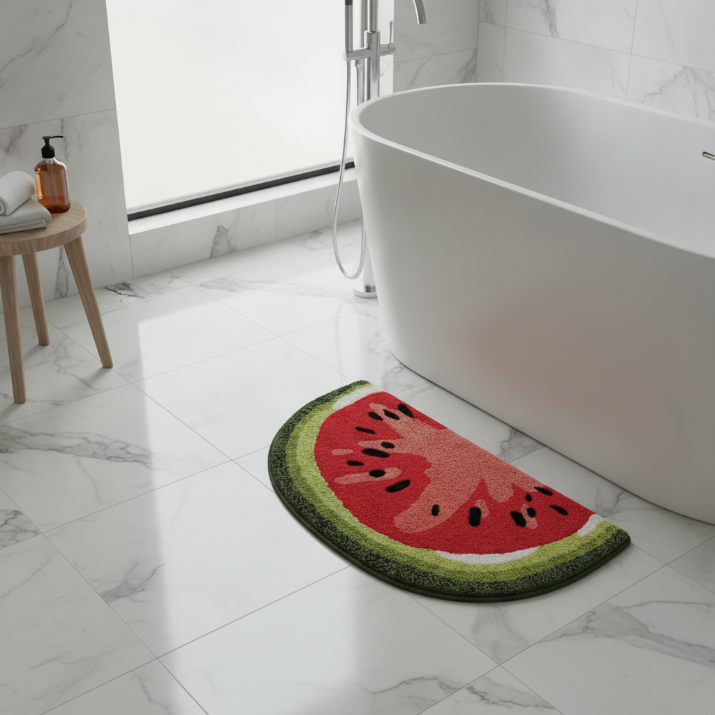 In Shape Half Moon Bath Mat