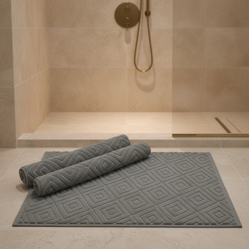 Absorbent Cotton Bathroom Rug