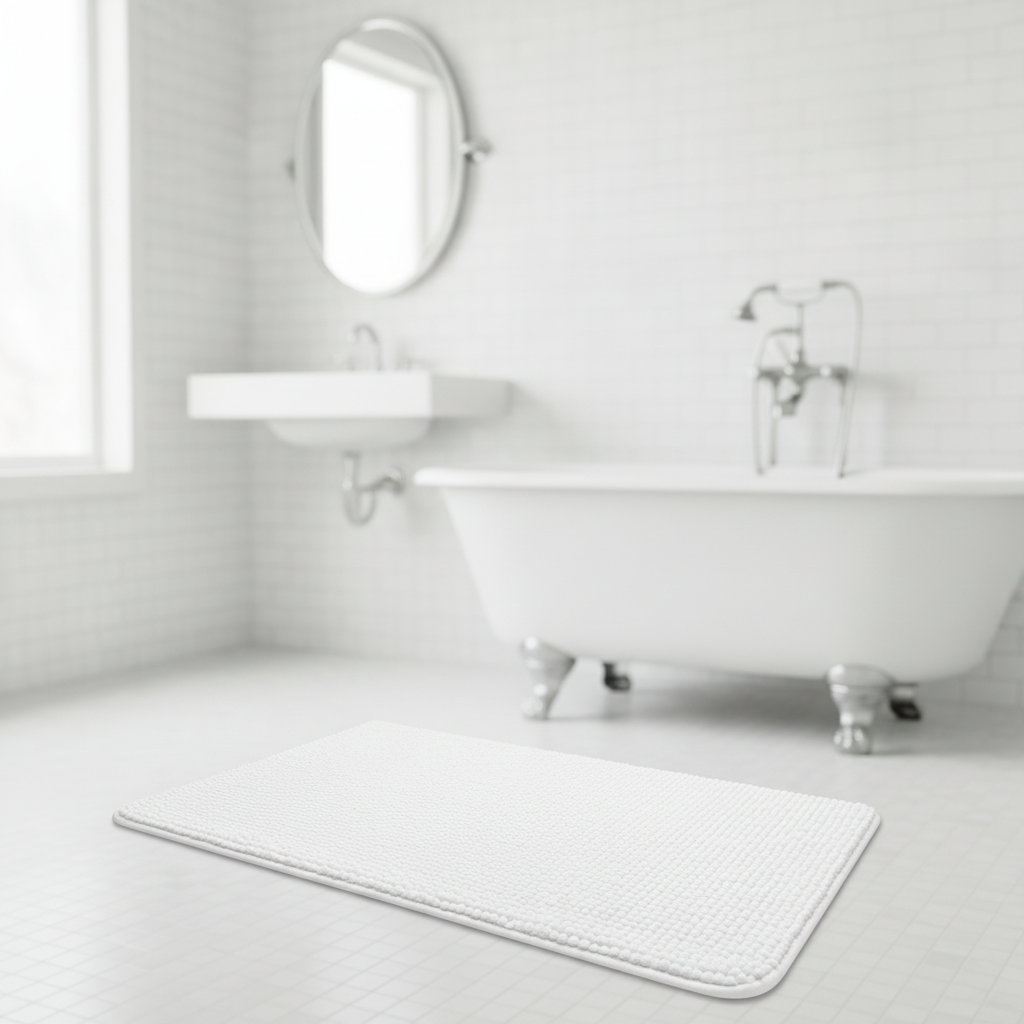 Non-Slip White Bath Mat - color variations