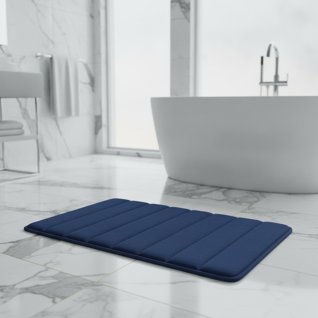 Thick Blue Bath Mat