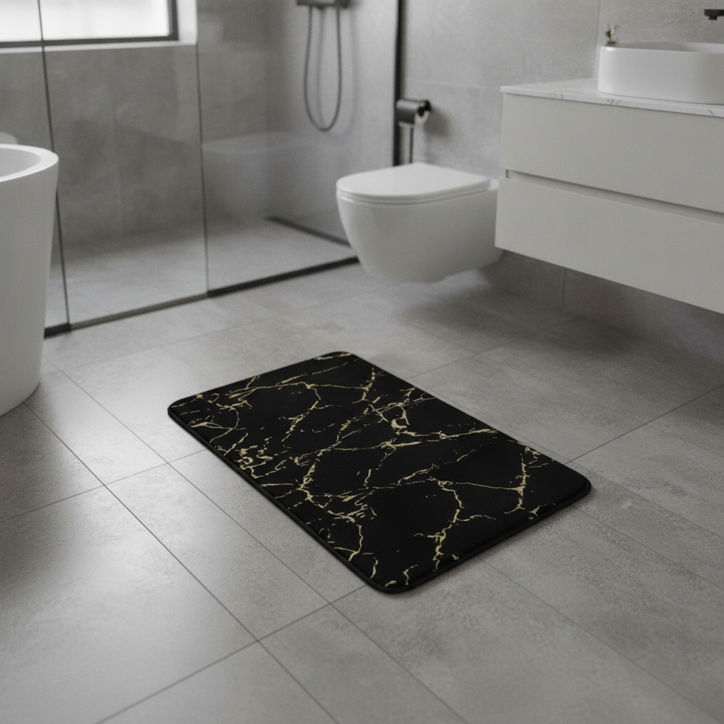Effect Marble Bath Mat