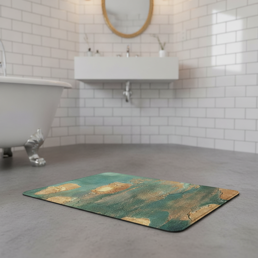 Green Water Bath Mat